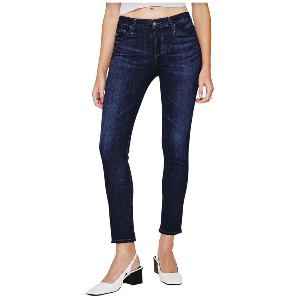 AG Adriano Goldschmied Mid Rise Cigarette Indigo Skinny Jeans size 26R